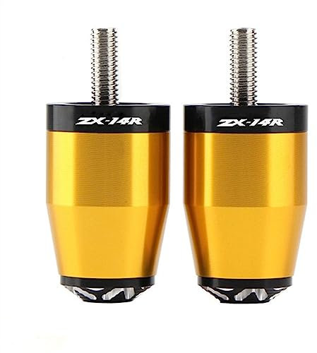 AFGIFT Für Kawasaki Ninja ZX14R ZX-14R ZX14 ZZR 1400 2006-2013 2014 2015 Motorrad Lenker Griffe Enden Griff Bar Kappe End Kappe Stecker (Farbe : Gold, Size : A)