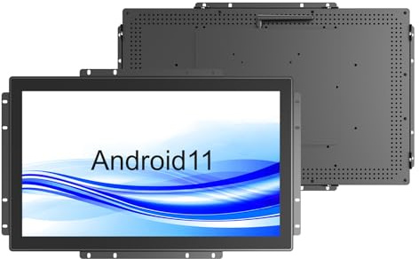 GreenTouch 21.5 Inch Open-Frame Touchscreen LCD Monitor -Android All in one Computer with RK3566 RAM 4G & ROM 32G - Capacitive PCAP -1920x1080-16:9-Black - Front IK08/IP65
