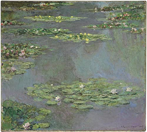 Hochwertiges Leinwanddruck Leinwand Wandbild Kunstdruck Berühmt Seerosen von claude monet für Flurdekoration 60x90cm