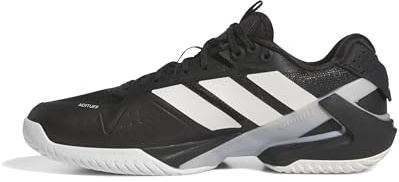 Adidas Mens Adizero Ubersonic 5 Tennis, Black/Zero Metallic/Silver Metallic, 10.5