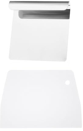 1 spatule à pâte en acier inoxydable, 1 grattoir, spatule à pâte, ustensiles de cuisine, coupe-pâte, outil de découpe de légumes, couteau à découper multifonction, spatule à pâtisserie