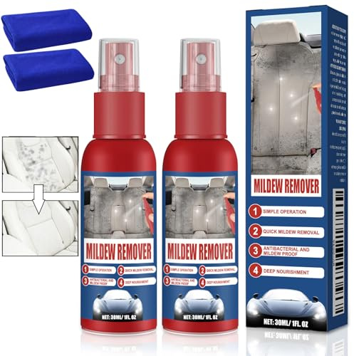 Auto Innenraum Reiniger, 60ml Schimmelentferner Auto, Auto Reiniger, Polster Reinigung Auto, Innenreiniger Auto, Lederschimmel Reinigungsmittel, Schimmel Entferner für Auto Hygienische Sauberkeit