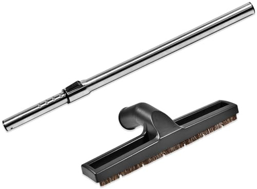 Eagles Hardwood Floor Brush with 1-1/4 Stainless Steel Vacuum Extension Wands Remplacement 32mm Universal Vacuum Cleaners Accessories Attachment Length 39