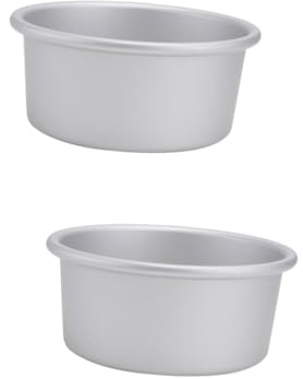 Mikinona 2Pcs Removable Bottom Round Cake Pans 5 Inch Food-Grade Anodized Aluminum Alloy Non-Stick Baking Tins for Layer Cakes Cheesecakes and Mousse Silver Finish