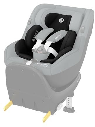 Maxi-Cosi Pearl S Riduttore Neonato, 0-3 mesi, 40-60 cm,Cuscino Riduttore per Neonato per Seggiolino Auto Maxi-Cosi Pearl S,Comoda imbottitura, Lavabile in lavatrice, Tessuti Eco Care, Authentic Black