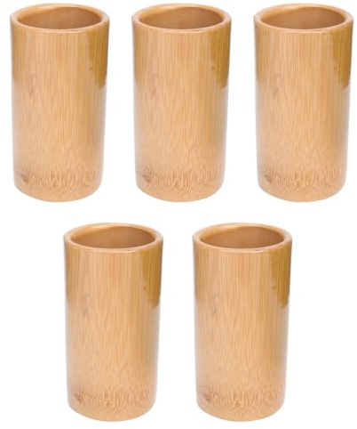 Healvian Lot De 5 Pots En Bambou Pour Ventouses 2.56 Pouces Outils De Thérapie Par Ventouses Massage Hijama Corps Bras Genoux Bien-Être
