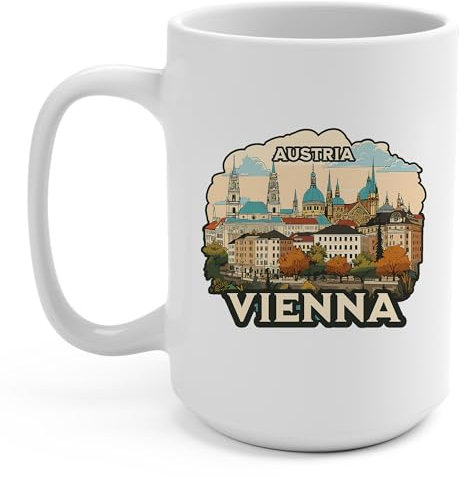 Tazza Da Caffè Vienna Austria Tazze Di Caffee Con Manico Latte Mug Personalizzato Tazza Colazione, Per Fidanziati, Merenda, Colazione, 330ml