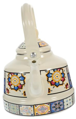 LIGIGWASH Hervidor De Agua Esmaltado Retro Para Cocinas De Inducción Diseño Elegante y Ligero Fácil De Limpiar Para Infusiones y Té