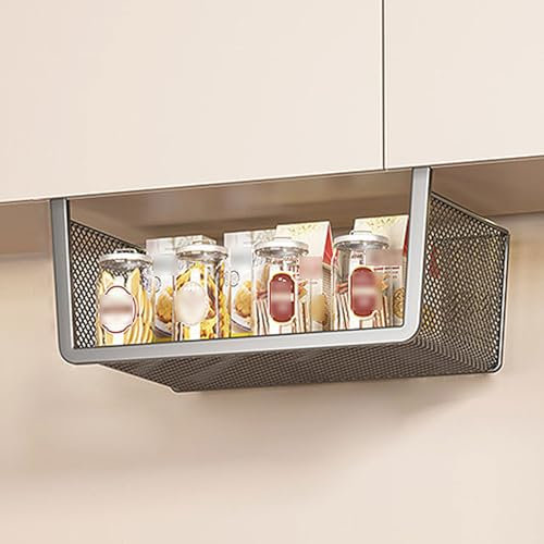 Peakjune Panier de Rangement sous Tablette,Tiroir Suspendu en métal,Panier de Rangement,étagère Suspendue sous l'armoire,économise de l'espace Armoire à Chaussures,pour Chambre à Coucher Armoire