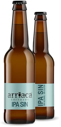 Cerveza Premium Arriaca IPA SIN ALCOHOL Y SIN GLUTEN en Pack Fabricación Artesanal (12 botellas 33cl)