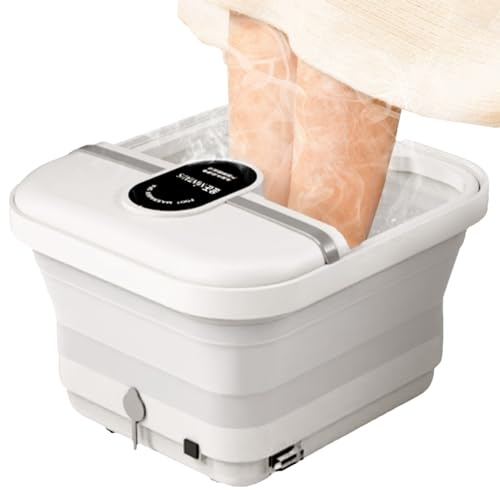 Acunny Pediluvio Elettrico Massaggio Rotante, Vasca Pieghevole Per Pedicure Massaggiante Con Calore, Multifunzionale Per Pediluvio Elettrico Per Anziani E Adulti
