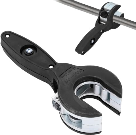 SIXRUN Ratschen Rohrschneider 2 in 1 Kompakte Schneidewerkzeug für Kupfer, PVC, Metallrohre 1/4in bis 7/8in (BLACK)