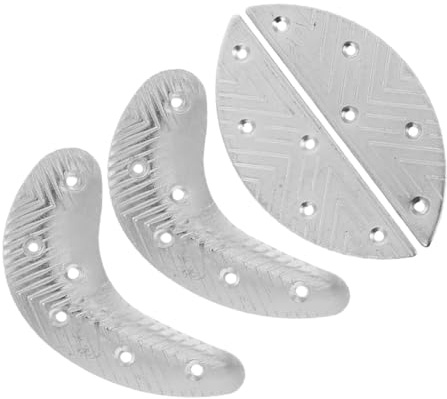 WRITWAA 2pares Protectores de Talón de Metal Reemplazo de Taloneras para Zapatos Placa de Talón para Botas Herramientas de Reparación de Suelas