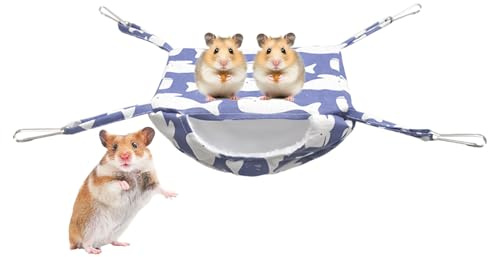 Generico Hängematte für Hamster | warm verstellbar | Bett für Chinchillas und Frettchenkäfig, für Sugar Glider Eichhörnchen, Wüstenwüstenwüste Igel und kleine Tiere Anreicherung für Haus und Wohnung