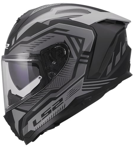LS2, Integraler Motorradhelm CHALLENGER II DRAVIX Grey, L