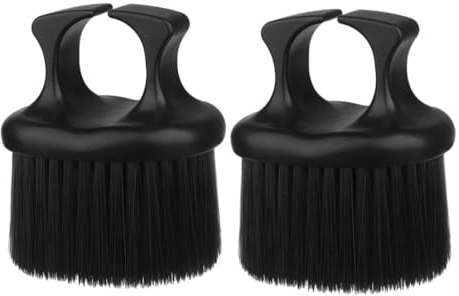 Ciieeo 2 Stück Bartbürsten mit Ringdesign aus Nylon und Abs Rutschfest und Griffig für Friseursalons und Persönliche Bartpflege von Männern