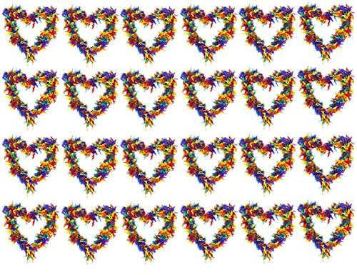 Regenbogen-Federboa-Halskette, Kostümzubehör, mehrfarbige Federboa-Halskette, 24 Stück