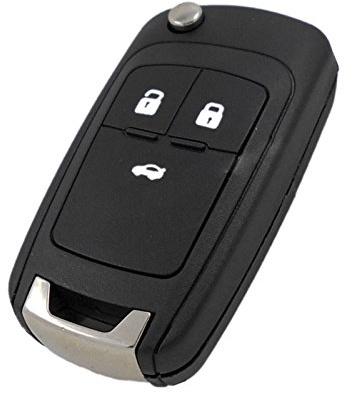 carcasaschulas OP-15 Schlüsselgehäuse für Opel Astra, Insignia, Zafira mit 3 Tasten, Schwarz, Kunststoff