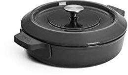 Woll 828CI-030 Iron Gusskasserolle mit Deckel 3,7 Liter + Silikongriffen