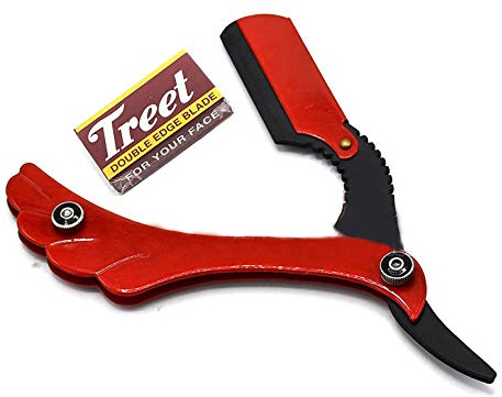 Precise Canada: Red & Black Straight Cut Throat Shaving Razor Barber Steel Hair Salon