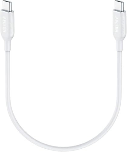Anker Powerline III USB-C to USB-C Cable 2.0, 60W, 1ft for MacBook Pro 2020, iPad Pro 2020, Switch, iPad Air 4, Samsung Galaxy S20 Plus S9 S8 Plus, Pixel, and More