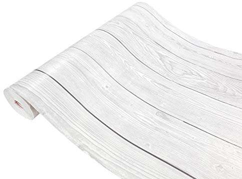 Klebefolie Möbel 45x200 cm | Möbelfolie selbstklebend in Holzoptik | Folie für Möbel zur einfachen Renovierung von Türen, Tischen und Regalen | Klebefolie dekorativ und abwaschbar | Grau Holzbretter