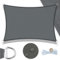 UMI Volie d'ombrage Rectangulaire 4x6m Imperméable Toile Ombrage Protection 95% UV pour Jardin Patio Terrasse Camping- Antracite