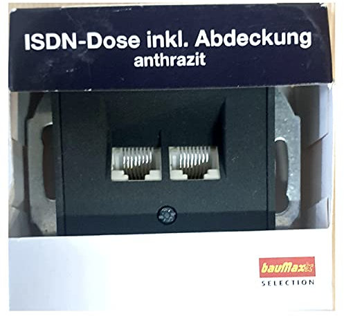 ISDN-Dose inkl. Abdeckung - anthrazit