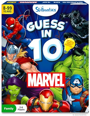 Skillmatics Guess in 10 Marvel, Perfect for Boys, Girls, Kids, Teens, Adults Who Love Card Games, Board Games, Travel Toys, Avengers, Spiderman, Iron Man, Gifts for Ages 8, 9, 10 and Up