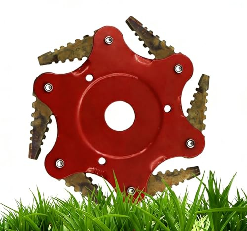Cepillo para Desbrozadora, Profesional Cabezal de Corte de Hierba de Alambre de Acero, Disco de Cabezal de Cepillo Universal de Recortadora para Césped, para Jardín al Aire(Rojo)
