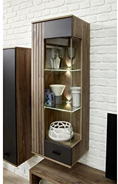 möbelando Hängevitrine Wandschrank Vitrinenschrank Hängeschrank Schrank Lydias I