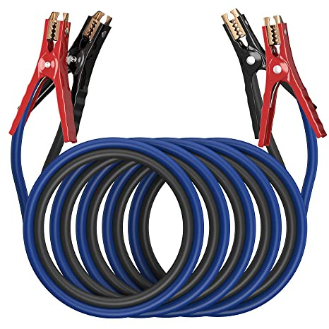 EXTRESPO Heavy Duty Jumper Cables - 4 Gauge 20 Feet 600Amp Automotive Booster Cables for Car Battery, for Car, SUV and Trucks, Jumper Cables Kit with Carry Bag, Gloves, Brushes (4 Gauge 20 FT)…