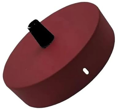 LEDSone Ceiling Rose Pendant Cable Grip Clamp Plate for Light Fitting Hanging Lamp,100mm Multi Colour Full Set Hanging Lamp Ceiling Accessories (Burgundy)