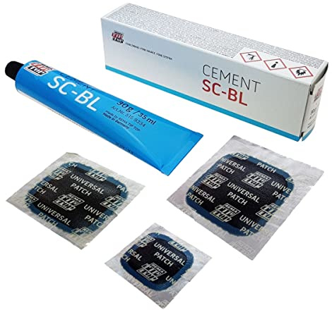 Stix Rema Tip Top Reifen Reparaturset mit Special Cement SC-BL Kleber | Pannenset zum Flicken, ideal für Reifenpannen, enthält Kleber und Flicken, einfache Handhabung