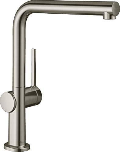 hansgrohe Talis M54 - Niederdruck Armatur Küche, Küchenarmatur für Untertisch-boiler, 1 Stahlart, Wasserhahn Küche mit Auslaufhöhe 270 mm, Mischbatterie Küche schwenkbar, Edelstahl Finish