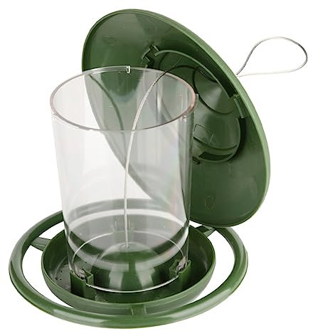 Kisangel Vogelfütterer Hängender Wasserspender Für Vögel Vogelhäuschen Zum Aufhängen Am Baum Vogelhäuschen Draußen Automatischer Futterautomat Für Wildvögel Lebensmittel Plastik Container