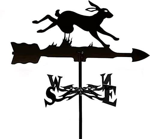 Segnavento Banderuola per animali in metallo per decorazione da giardino, patio, decorazione creativa, in acciaio inossidabile, coniglio, decorazione per giardino esterno, banderuola retrò (maiali)