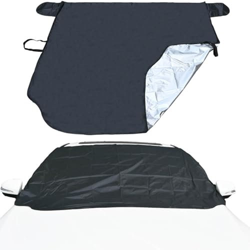 Protezione Parabrezza, 158 * 125 CM Copertura Parabrezza Auto Invernale, Copri Parabrezza Anteriore Auto con Magneti, Auto Anti Antighiaccio e Antigelo Neve
