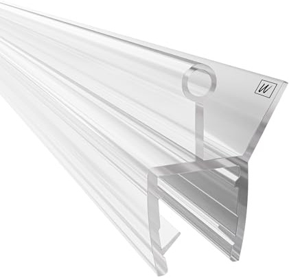 WAKA PRO-W - Joint de porte de douche et lèvre de douche Premium - Optiquement transparent - Joint de porte en verre de douche 8 à 10 mm - 200 cm - Cabine de douche et joint de porte de douche