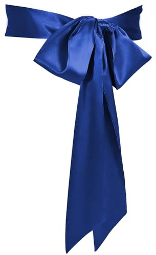JasGood Damen Schärpe Kleid Gürtel für Hochzeit Party Lange Schärpe Brautgürtel für besondere Anlässe,Königsblau