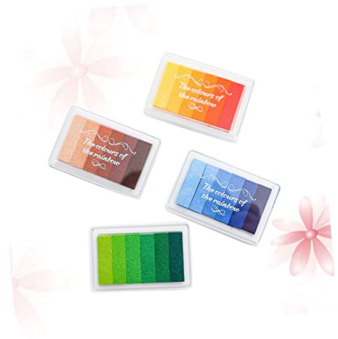 DIYEAH Farbige Stempelkissen Mit Farbverläufen Regenbogen-stempelkissen Tintenpad Für Bastelarbeiten Scrapbooking Und Kunsthandwerk
