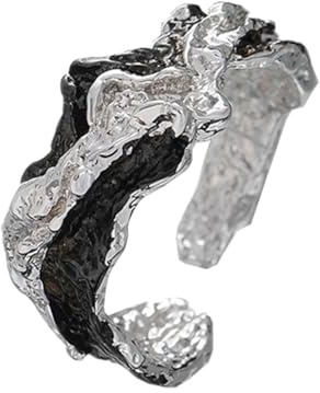 Auriselle Herrenring Verstellbar Aschen Vintage Wikinger Retro Unregelmäßiger Offener Ring Daumenring Gothic Schmuck Geschenke für Männer Vater Jungen