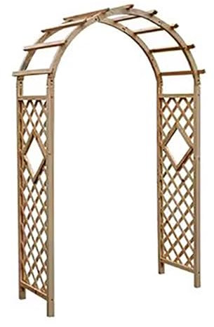 Élégante pergola en bois – Treillis de jardin extérieur pour plantes grimpantes résistant aux intempéries, parfait pour les allées et les entrées (naturel, 140 cm)