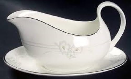 Royal Doulton Mystique Pattern Gravy Boat and Stand - Fine Bone China