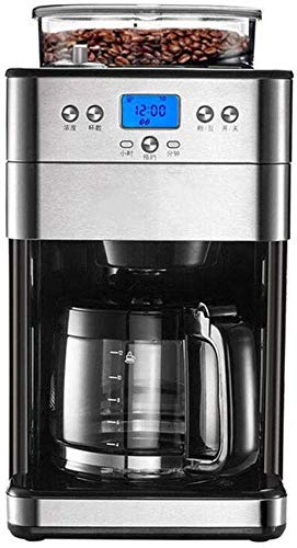 7LiuYueFei6 Coffee Machine, Espresso Machine, Fully Automatic Grinding Beans 1.8L, Drip Filter Coffee Maker Household, Multifunction Can Brew Tea, Silver