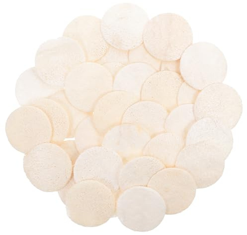 DECORNIJIA Natürliche Loofah Gesichtspeeling Pads für Sanfte Reinigung und Peeling 36 Stück aus Weichem Material im Alltag der Dusche