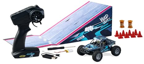 Carson 1:32 Deemon X 100% RTR – fjärrstyrd bil, RC leksak med funktioner, RC-fordon med ramp, 100% komplett set, fjärrkontroll