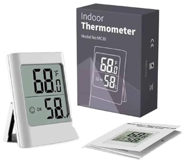 1pc Indoor Thermometer for Home, Hygrometer Humidity Meter Humidity Sensor for Bedroom Greenhouse Garage