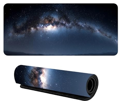 HFDTGD Alfombrilla Raton Gaming XXL 800x300mm Cielo Estrellado Grande Alfombrilla Teclado y Raton Impermeable Base de Goma Antideslizante y Opcion de Diseno Personalizado