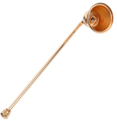 GRADENEVE Spegnicandela in Ferro Color Oro Manico, Estintore per Candele Comodo e Previene Schizzi, Accessorio per Uso Domestico